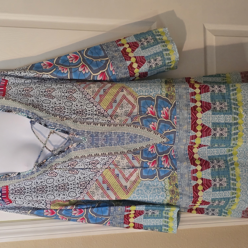 Colorful Bohemian Tunic Top